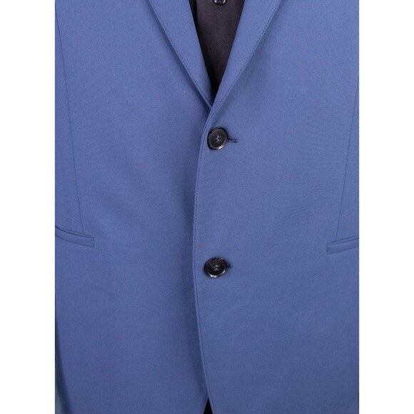 Sene Solid Blue Sport Blazer Unstructured Blazer Jacket Coat Taupe Size 44R EUC - Picture 3 of 13